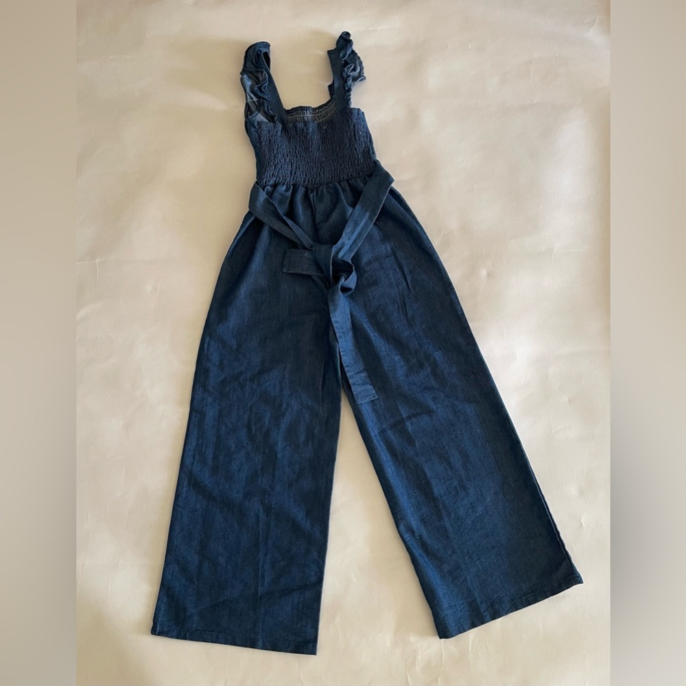 Girls Stylish and Comfortable Blue Denim Jumpsuit